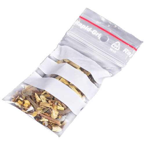 Sachet à fermeture pression avec 3 bande